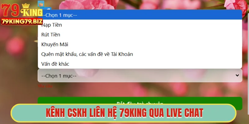Kênh CSKH qua live chat