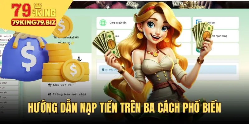 Hướng dẫn nạp tiền 79King trên 3 cách thường gặp
